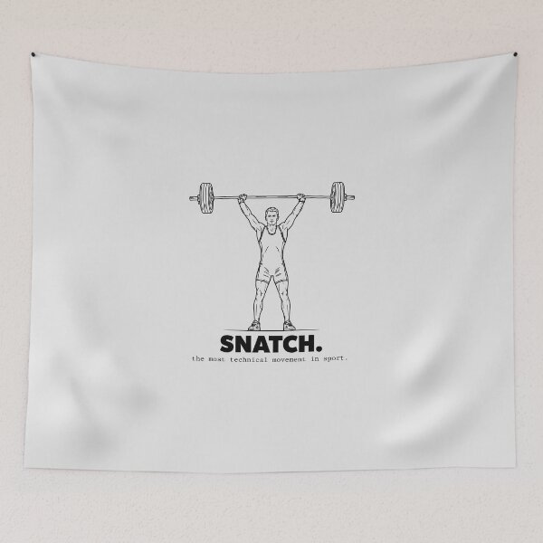 Item preview, Olympic Weightlifting Snatch Barbell Silhouette Design designed and sold by Enea Kelo.