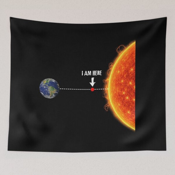 Item preview, Funny Earth Sun Distance Heat Wave Science Humor Design I Am Here designed and sold by Artycom.