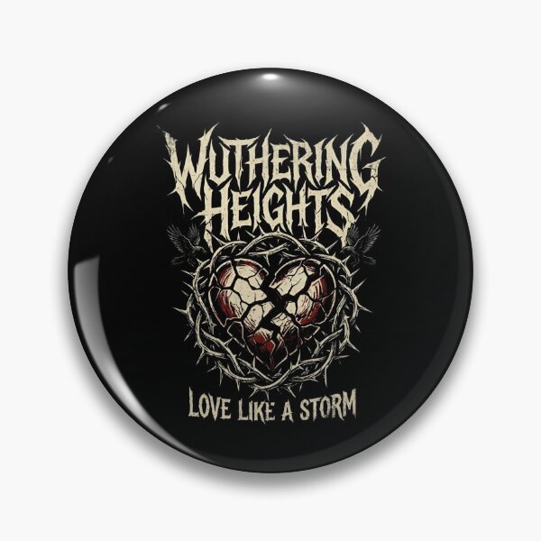 Item preview, Wuthering Heights Love Like a Storm Gothic Heavy Metal Heart designed and sold by Fenay Designs.
