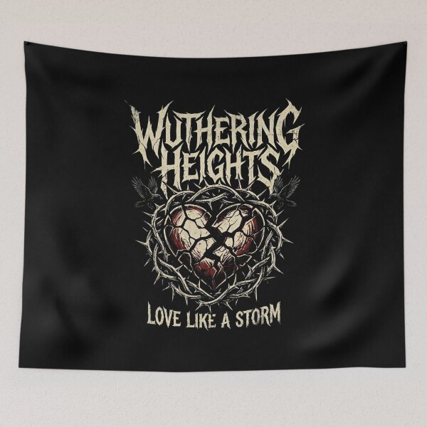 Item preview, Wuthering Heights Love Like a Storm Gothic Heavy Metal Heart designed and sold by Fenay Designs.