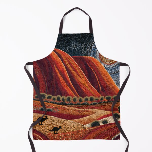Item preview, Aboriginal Inspired Dot Art - Ayers Rock Uluru At Bright Night designed and sold by GrinGalore.
