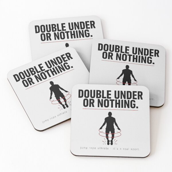 Item preview, Double Under Or Nothing Jump Rope Athlete Silhouette designed and sold by Enea Kelo.