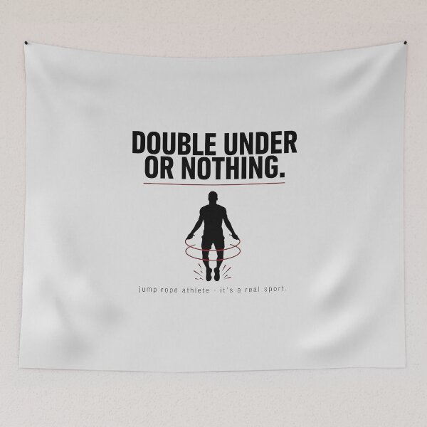 Item preview, Double Under Or Nothing Jump Rope Athlete Silhouette designed and sold by Enea Kelo.