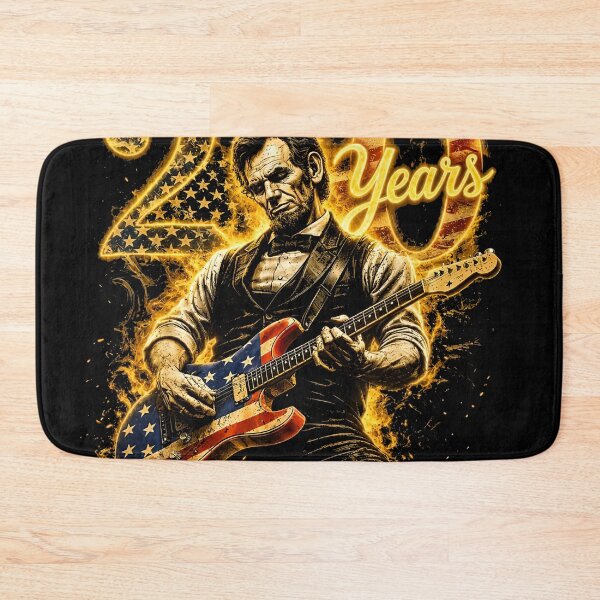 Item preview, Abraham Lincoln Playing Guitar 4th July 250th Anniversary designed and sold by SoulCanvaslinh.