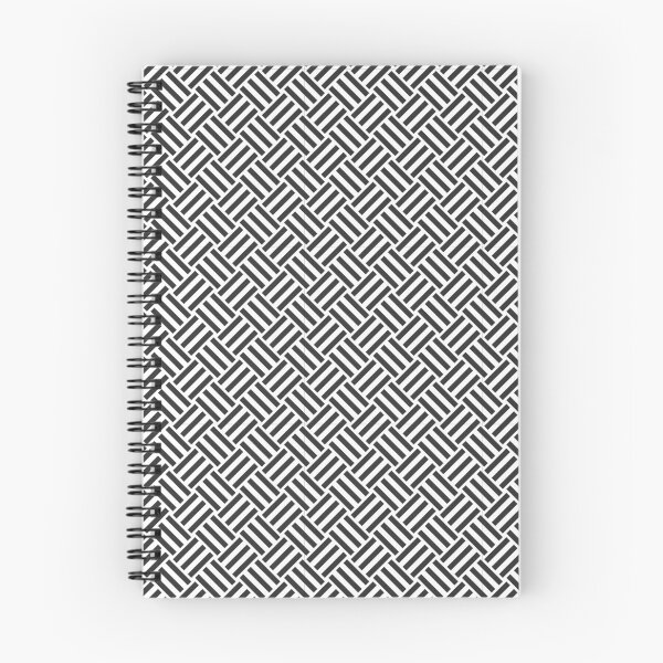 Item preview, White and Charcoal basket weave designed and sold by pattern-archive.