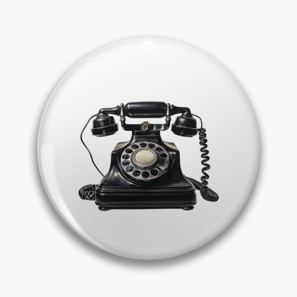 Item preview, Black vintage telephone designed and sold by MiraCleAI.