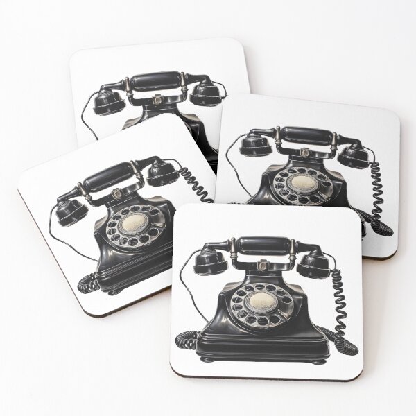 Item preview, Black vintage telephone designed and sold by MiraCleAI.
