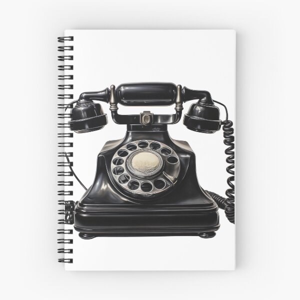 Item preview, Black vintage telephone designed and sold by MiraCleAI.