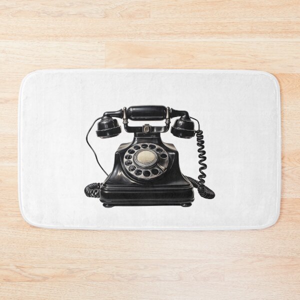 Item preview, Black vintage telephone designed and sold by MiraCleAI.