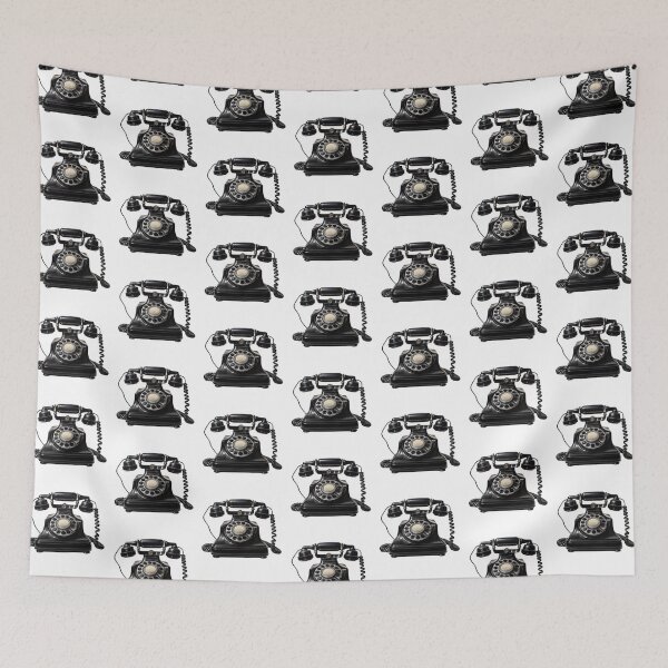 Item preview, Black vintage telephone designed and sold by MiraCleAI.
