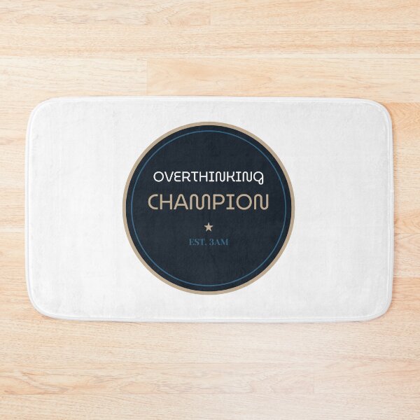Item preview, Overthinking Champion – Funny Meme Parody Design designed and sold by INK AND AURA.