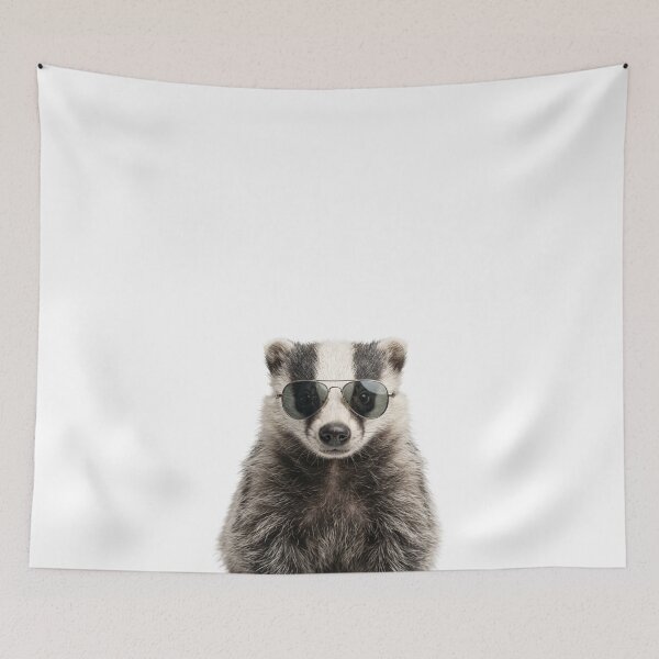 Item preview, Cute Baby Badger Wearing Sunglasses Funny designed and sold by RareLavender.
