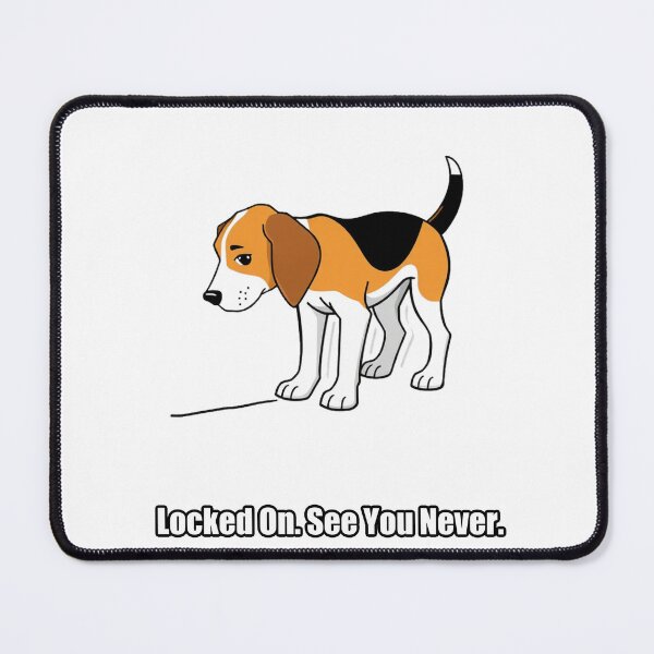 Item preview, Beagle Sticker - Locked On See You Never - Funny Beagle Gift designed and sold by pawdrops.