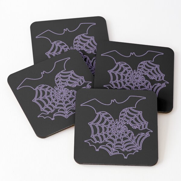 Item preview, Spooky Halloween Purple Spider Web and Black Bats designed and sold by ubborn.