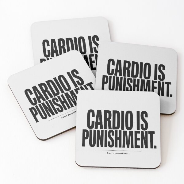 Item preview, Funny Powerlifter Cardio Is Punishment Gym Quote designed and sold by Enea Kelo.