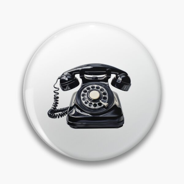 Item preview, Black vintage telephone designed and sold by MiraCleAI.
