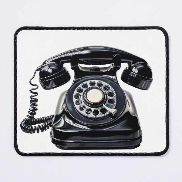 Item preview, Black vintage telephone designed and sold by MiraCleAI.