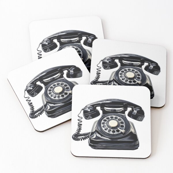 Item preview, Black vintage telephone designed and sold by MiraCleAI.