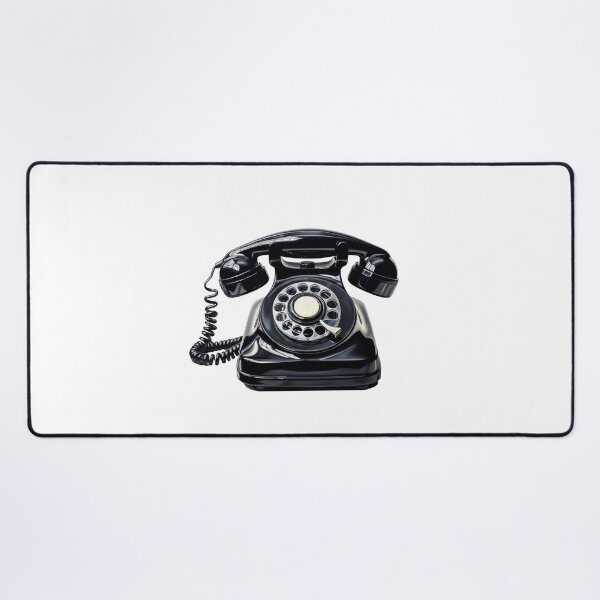 Item preview, Black vintage telephone designed and sold by MiraCleAI.