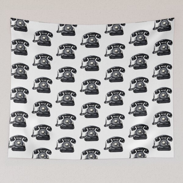 Item preview, Black vintage telephone designed and sold by MiraCleAI.
