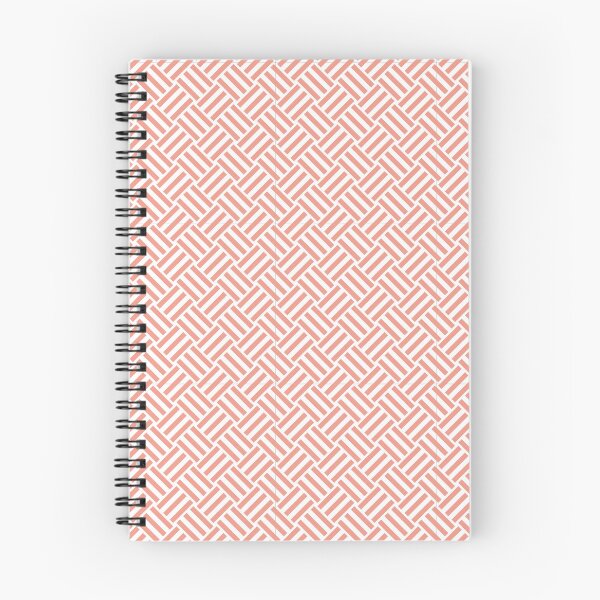 Item preview, White And Coral Basket Weave Pattern designed and sold by pattern-archive.