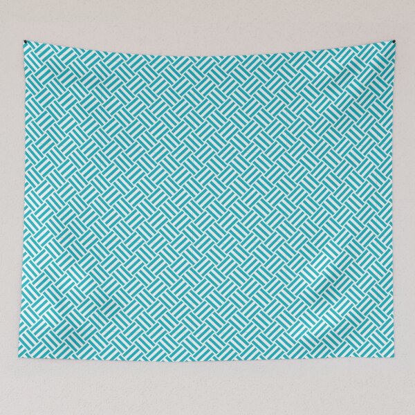 Item preview, White And Cyan Basket Weave Pattern designed and sold by pattern-archive.