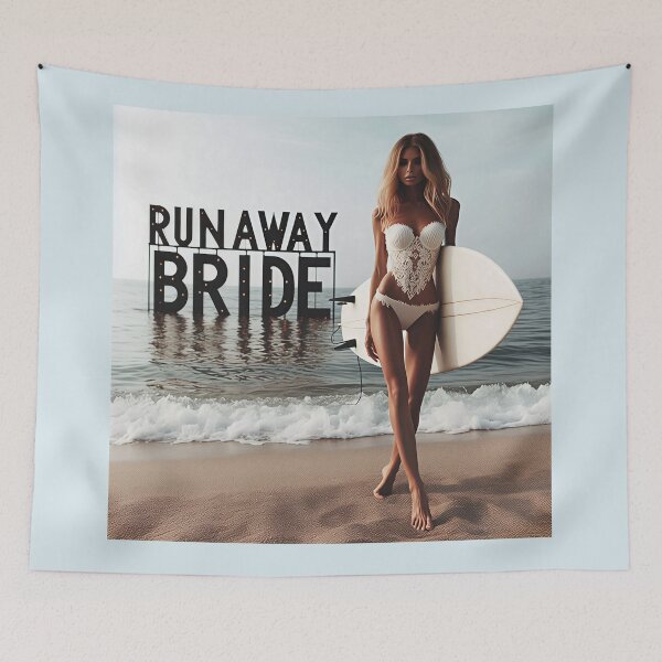 Item preview, Beach Bride Wedding Surfboard designed and sold by Voodoo Store Paranormal Collections.