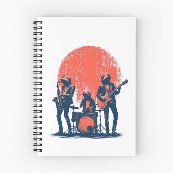 Aperçu de l'œuvre Affiche de concert vintage du groupe Retro Frog Music Band créée et vendue par VikArt7.