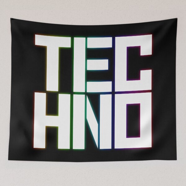 Item preview, Techno Rainbow Neon Typography Rave Essential designed and sold by SPAZE-Typo.