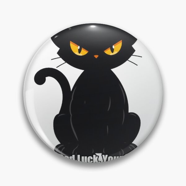 Item preview, Black Cat Sticker - Not Bad Luck Your Fault - Funny Black Cat Gift designed and sold by pawdrops.