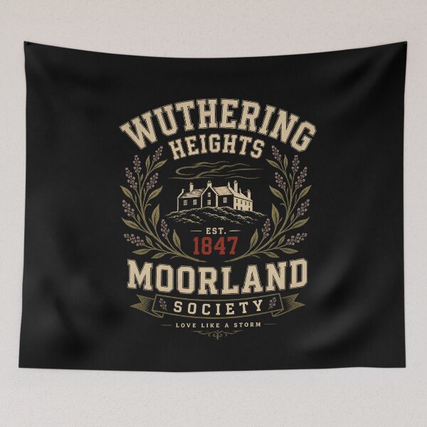 Item preview, Wuthering Heights Moorland Society Vintage Collegiate Literature Crest designed and sold by Fenay Designs.