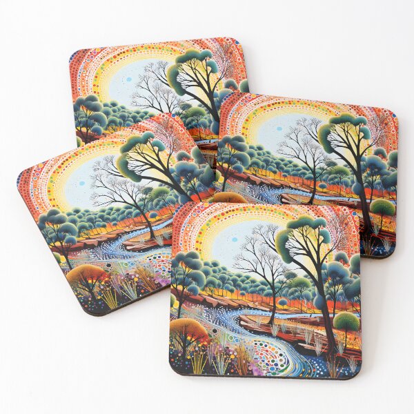 Item preview, Aboriginal Inspired Dot Art - Litchfield in the Summer designed and sold by GrinGalore.