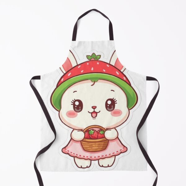 Item preview, Kawaii Strawberry Rabbit Sticker | Cute Chibi Bunny Gift designed and sold by Stylestickers55.