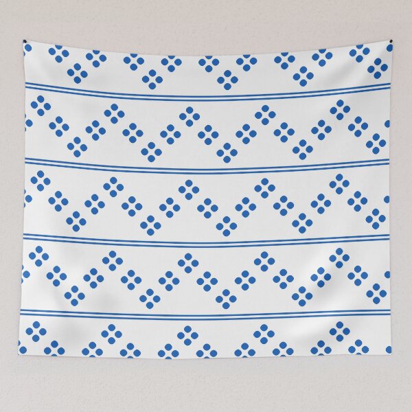 Item preview, Blue & white zigzag designed and sold by Mint + Midnight.