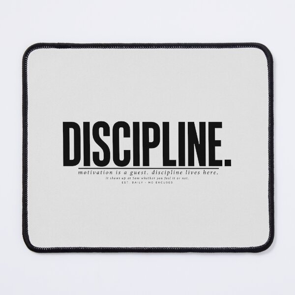 Item preview, Discipline Lives Here Motivation 5AM Gym Quote designed and sold by Enea Kelo.