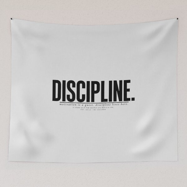 Item preview, Discipline Lives Here Motivation 5AM Gym Quote designed and sold by Enea Kelo.