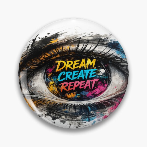 Item preview, Dream Create Repeat – Visionary Eye Graphic Sticker designed and sold by Genzfirevibes.