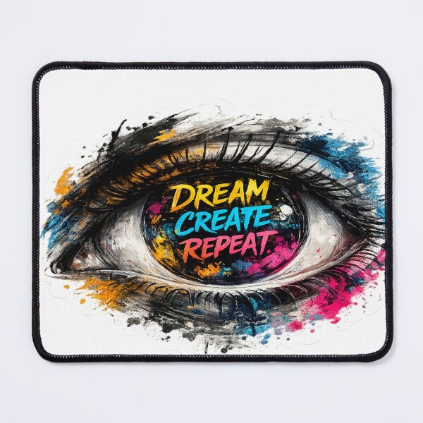 Item preview, Dream Create Repeat – Visionary Eye Graphic Sticker designed and sold by Genzfirevibes.
