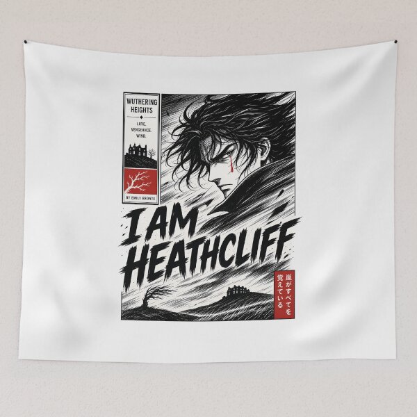 Item preview, Wuthering Heights I Am Heathcliff Anime Manga Gothic Portrait designed and sold by Fenay Designs.
