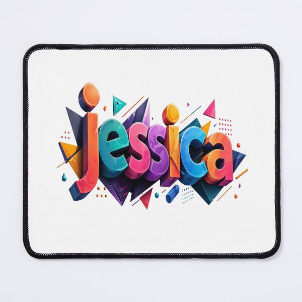Item preview, Jessica Colorful 3D Typography Artwork designed and sold by Artisan Finds Online.
