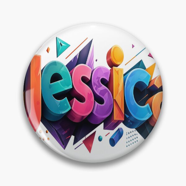 Item preview, Jessica Colorful 3D Typography Artwork designed and sold by Artisan Finds Online.