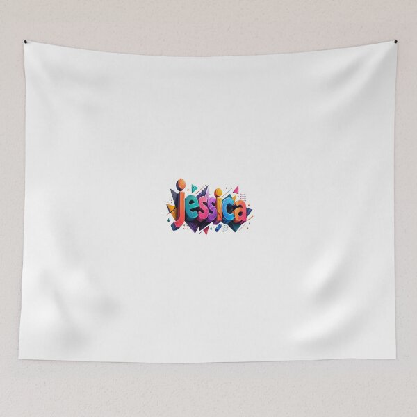 Item preview, Jessica Colorful 3D Typography Artwork designed and sold by Artisan Finds Online.