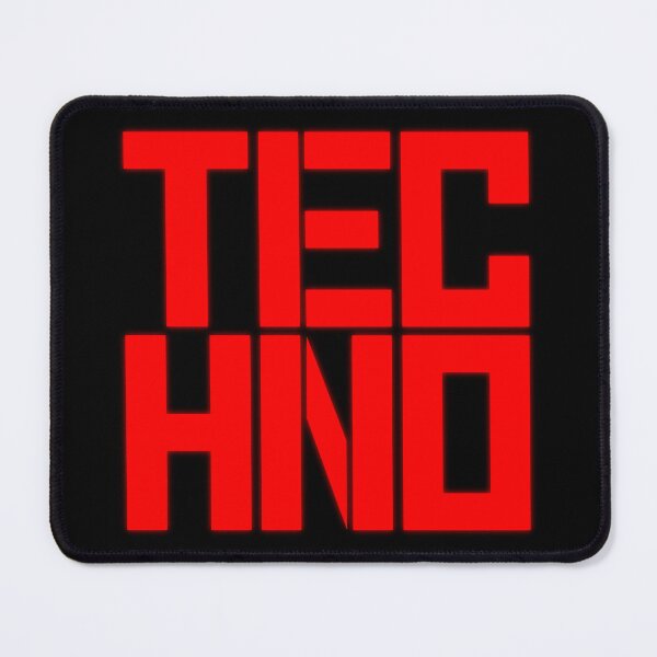 Item preview, Techno Red Neon Typography Rave Essential designed and sold by SPAZE-Typo.