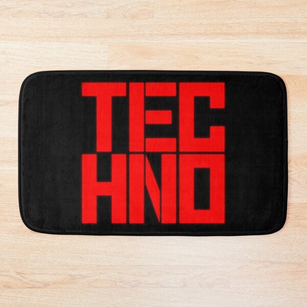 Item preview, Techno Red Neon Typography Rave Essential designed and sold by SPAZE-Typo.