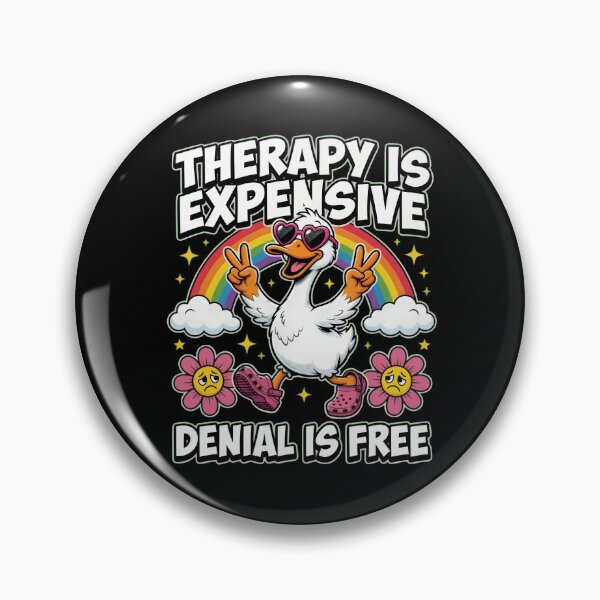 Item preview, Denial Is Free Therapy Duck Design designed and sold by TshirtsOnline-.