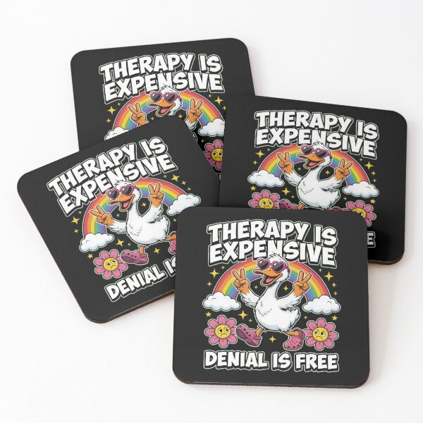 Item preview, Denial Is Free Therapy Duck Design designed and sold by TshirtsOnline-.