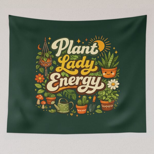 Item preview, Plant Lady Energy – Cute Botanical Gardening Lover Design designed and sold by blankTeeShirt.