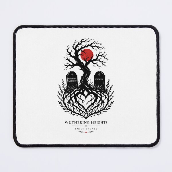 Item preview, Wuthering Heights Cemetery Red Moon Minimalist Gothic Graveyard designed and sold by Fenay Designs.