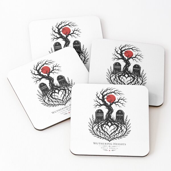 Item preview, Wuthering Heights Cemetery Red Moon Minimalist Gothic Graveyard designed and sold by Fenay Designs.