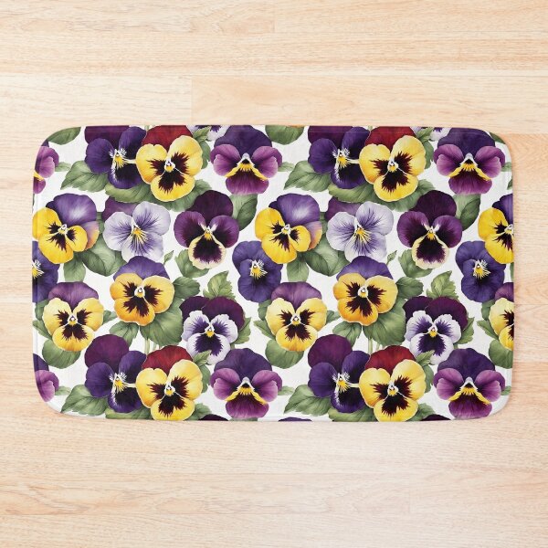 Item preview, Violet and Yellow Pansy Flower Watercolor Painting | Flower Art designed and sold by UnhingedBird.
